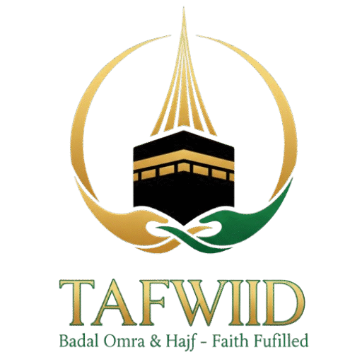 logo de tafwiid pour la omra et hajj al-badal par procuration